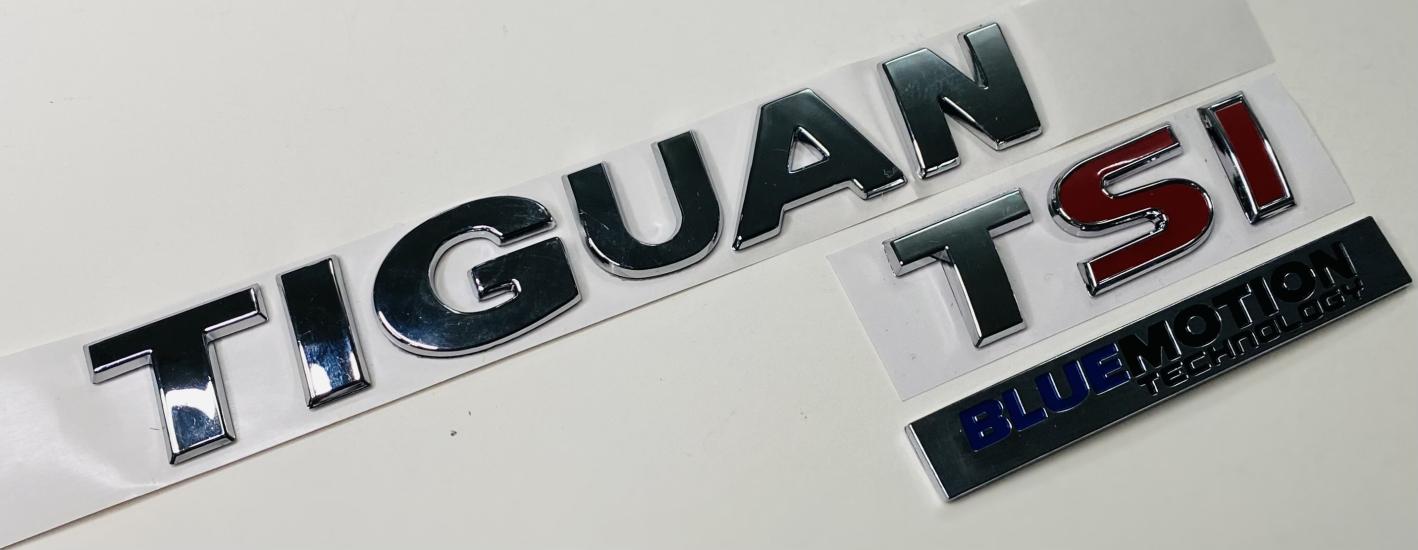 VOLKSWAGEN TİGUAN 2012 - 2016 BLUEMOTİON TSİ ARKA BAGAJ YAZISI İKİ KIRMIZI SET